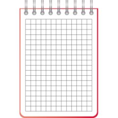 Блокнот Комус Русская серия,А7,50л,евроспираль,красный,клетка