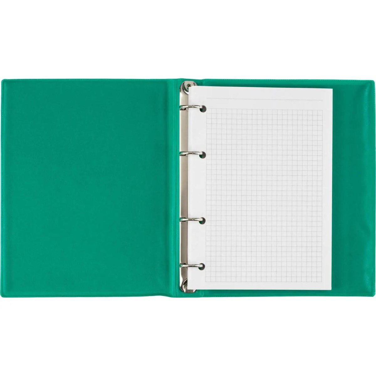 Бизнес-тетрадь А5 160л  ATTACHE, на кольцах,зеленый, обложка ПВХ
