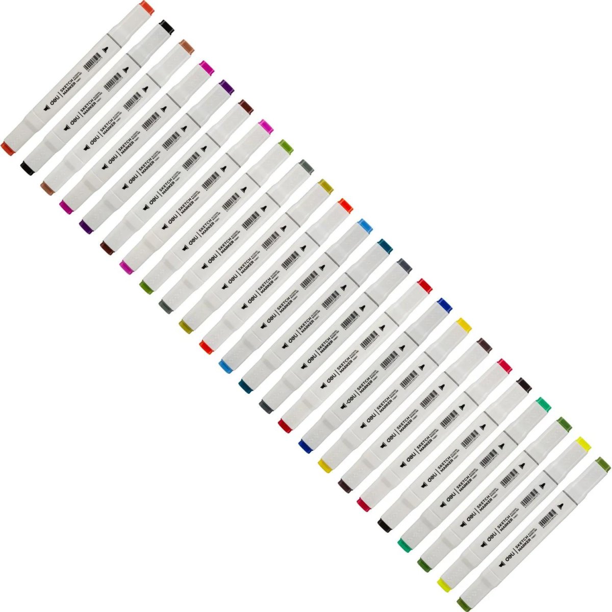 Набор маркеров для скетчинга Deli E70801-24 24цв/наб. двухстор