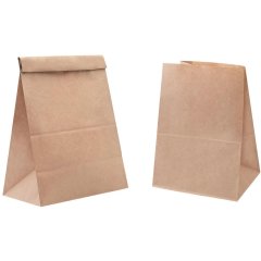 Пакет бумажный 180х120х290 мм, 50 гр/м2, прям.дно,крафт, 1000 шт/уп