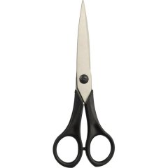 Ножницы Крамет 160мм Soft touch с симметричными ручками, черные Н-088