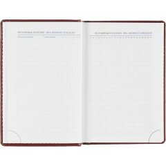 Ежедневник датированный 2026, бордо,А6, 100х150 мм,336 стр,Agenda