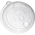Крышка для стакана d90 мм с пробив слотом и заглуш, прозр., ПП, 50 шт/уп