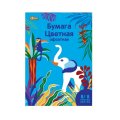 Бумага цветная Комус Класс 8л, 8цв, А4, Живая природа, офсет