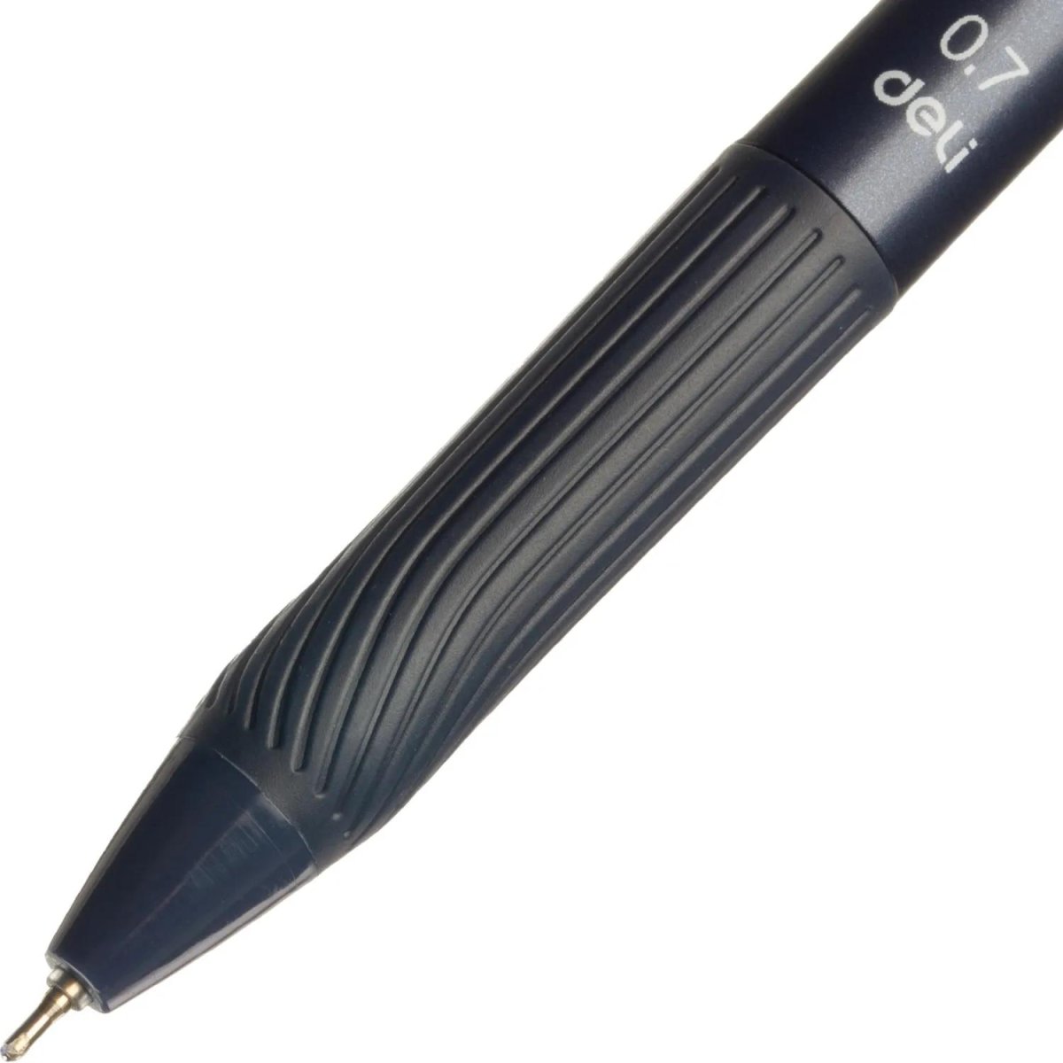 Ручка шариковая автомат. Deli EQ88-BL,син,игол.нак,0,7мм,пониж.вязк,2цв .сс