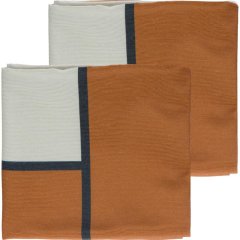 Наволочка декор. Luscan 40х40, 2шт/наб, рогожка, 160г/м2, Геометрия коричн