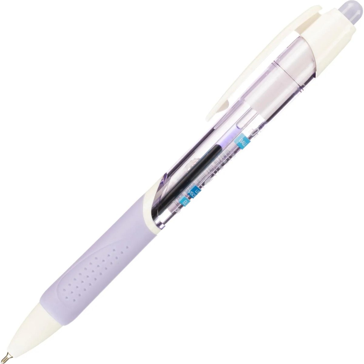 Ручка шариковая автомат. Deli EQ46 игольч.нак,0,7мм,син,резин.грип,4цв асс