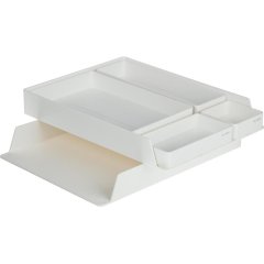 Лоток горизонтальный д/бум Deli NuSign ENS001-white 2лотка + орган-р бел