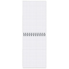 Блокнот МИКРОВЕЛЬВЕТ- А6 50л. спираль, бордо, клетка 80шт