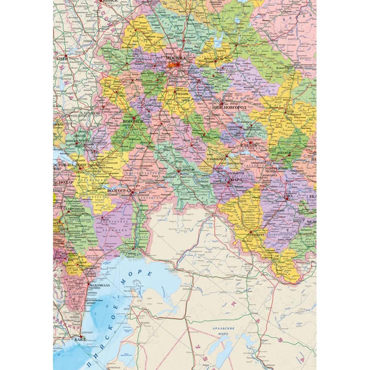 Карта настенная Россия политико-администр/1:4млн.2,17х1,60м,КН130