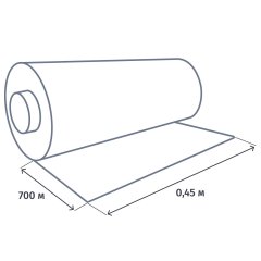 Пленка ТУ ПОФ первич. 450/900ммх700мх24мкм, полурук., 13,91кг нетто/рул