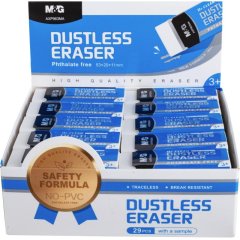 Ластик прямоугольный M&G,53x20x11 мм,белый, карт.упак. AXP963MA