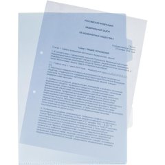 Папка уголок Attache Selection Breezee, А4, 200мкм, 3 отдел, глянец, 5шт/уп