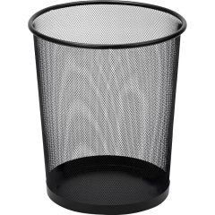 Корзина для мусора круглая Luscan метал cетка 18 л черная