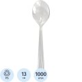 Ложка одноразовая чайная  130мм прозрачная ПС 1000 шт/кор