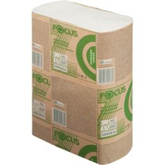 Полотенца бумажные д/дисп. FOCUS Eco Z-сл 1сл 24х21,5см 250л/12пач/уп