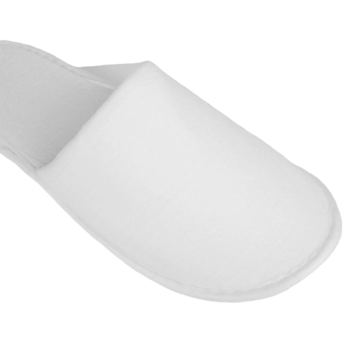 Тапочки Люкс одноразовые махровые закрытый мыс белые 50 пар/уп