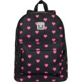 Рюкзак школьный Комус Класс Shape, Сердечки, Черный, 1 отд
