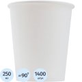 Стакан одноразовый бум 1-сл. d-80мм 250мл белый Light 1400шт/кор