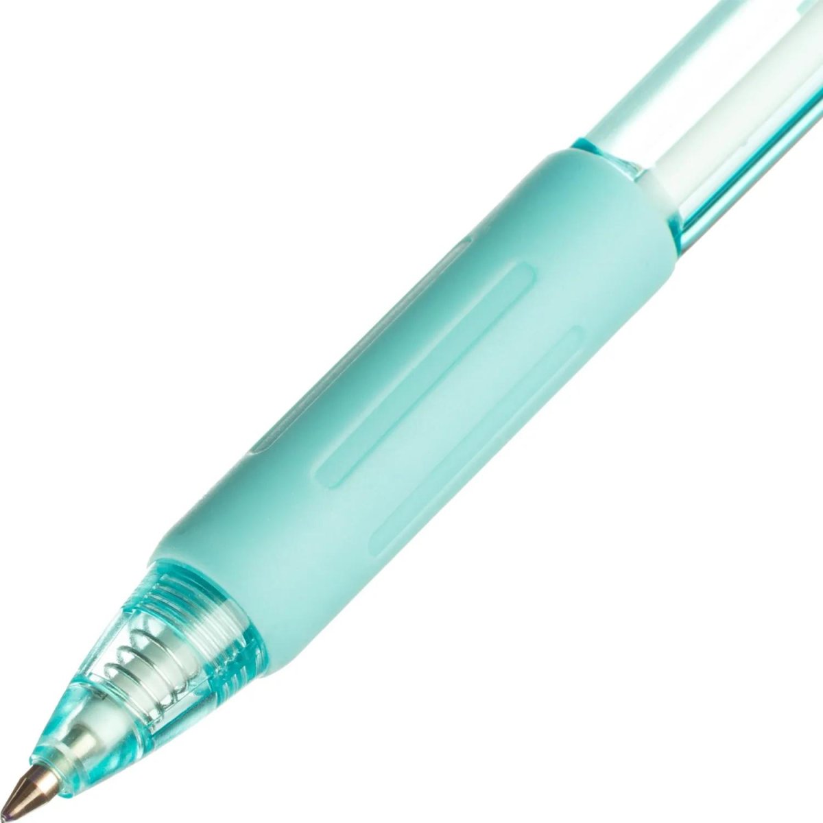 Ручка шариковая автомат. Deli EQ057-BL,син,пулев.нак,0,7мм,рез.грип,4цв.асс