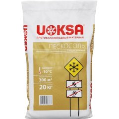 Реагент противогололёдный UOKSA Пескосоль 30% 20 кг мешок до -10С