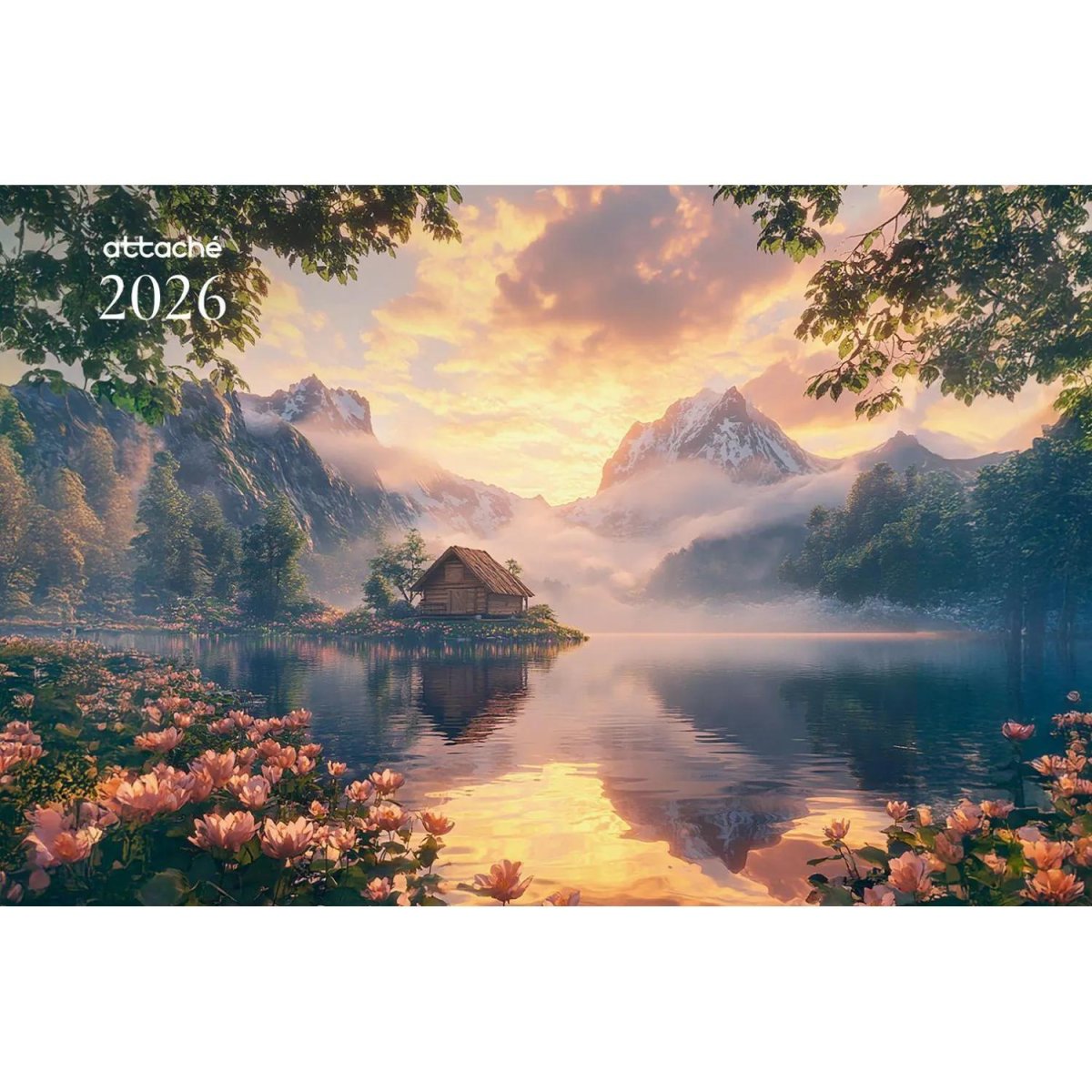 Календарь настенный 3-х блочный 2026 Супер-Премиум,Горн.озеро,100г,340х805