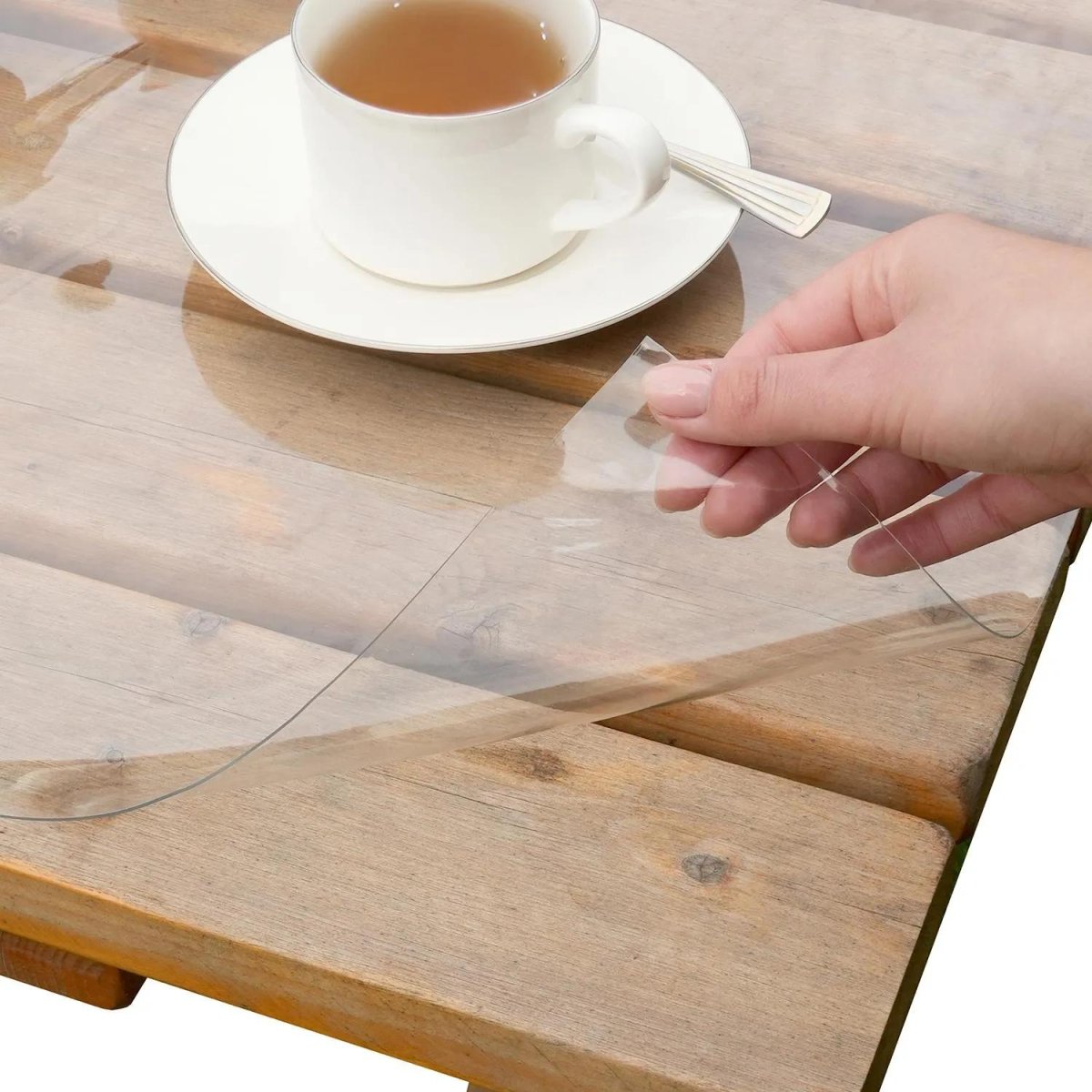 Коврик на стол 1200x600мм пленка-жидкое стекло пвх прозр. 500мкм