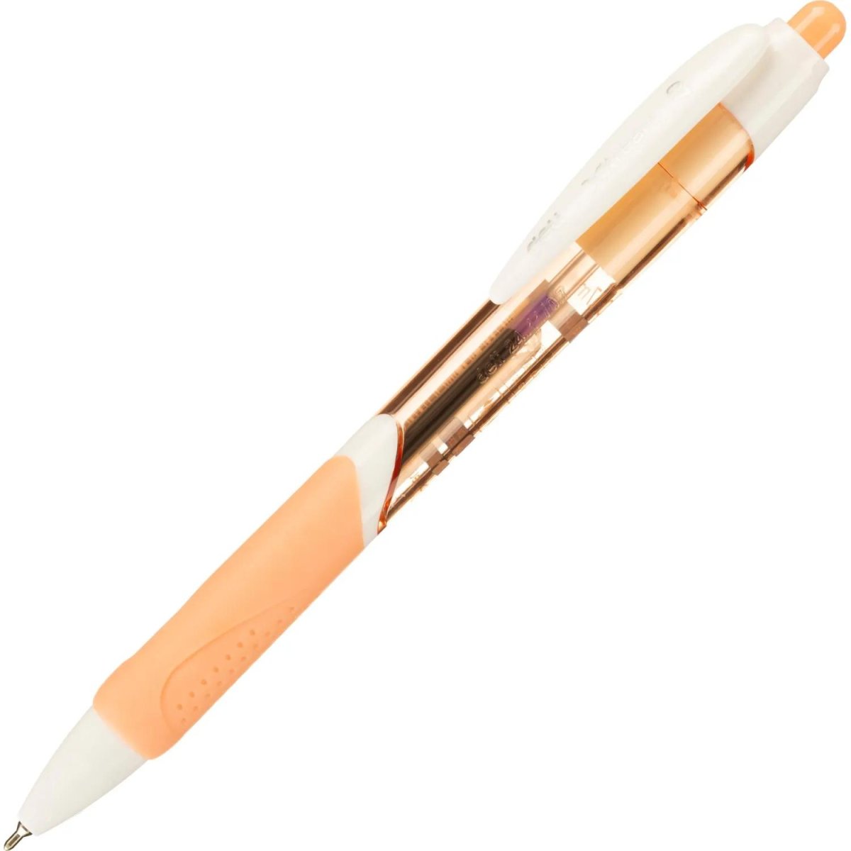 Ручка шариковая автомат. Deli EQ46 игольч.нак,0,7мм,син,резин.грип,4цв асс