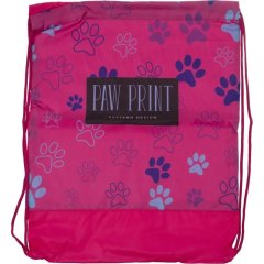 Сумка для сменной обуви цветная, ткань, дизайн СДС-3, ЛАПКИ