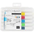 Набор маркеров кистей акриловых Sketch&Art, 6 цв., 22-0153