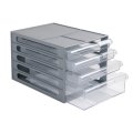 Бокс с выдвижными лотками Стамм серый 4прозрачн.лотка ВЛ53/ЛТГ-30864