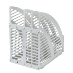 Лоток вертикальный 160мм, 3 отделения сборный серый