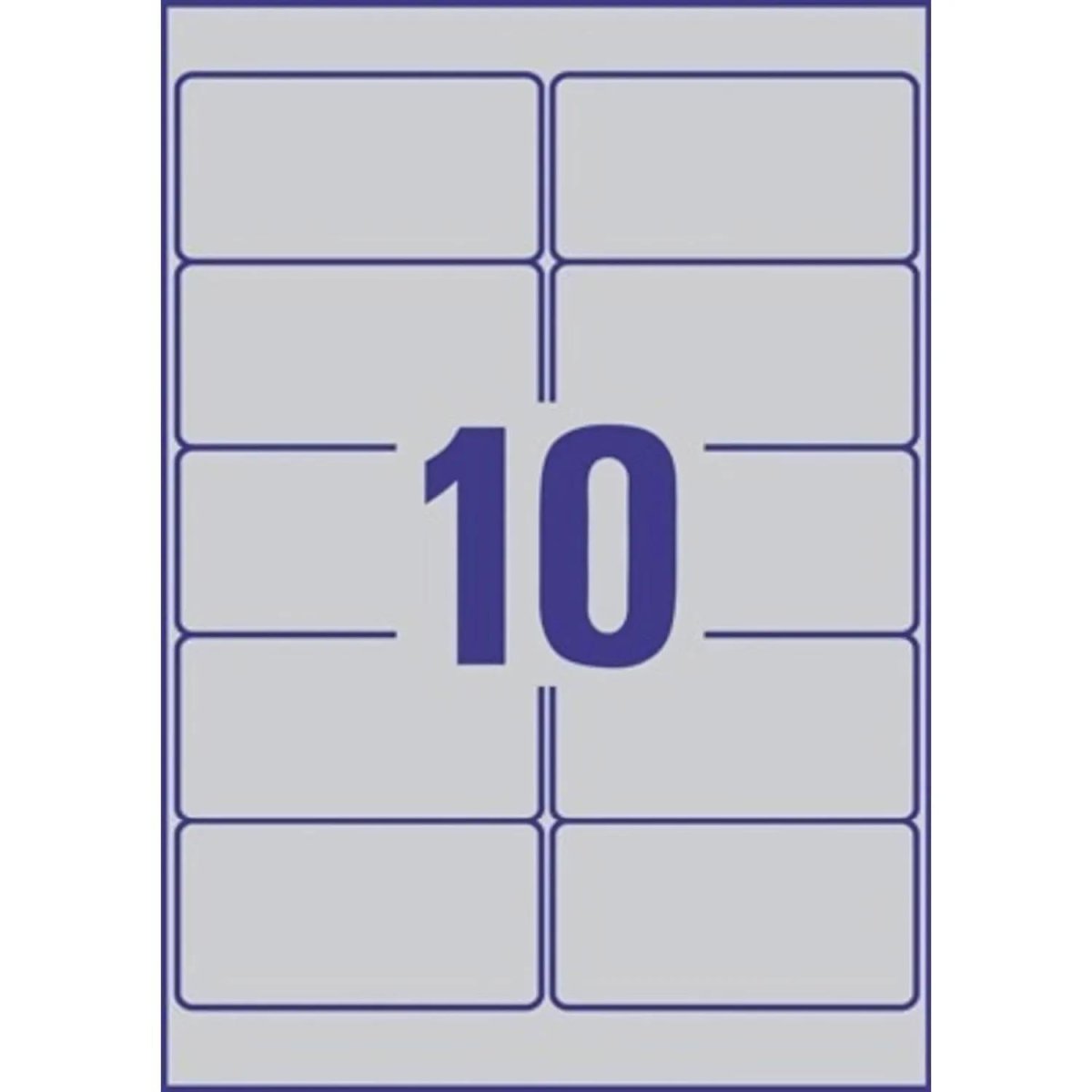 Этикетки самоклеящиеся L6012-20 Серебристые, 96x50.8мм,L,200шт/уп