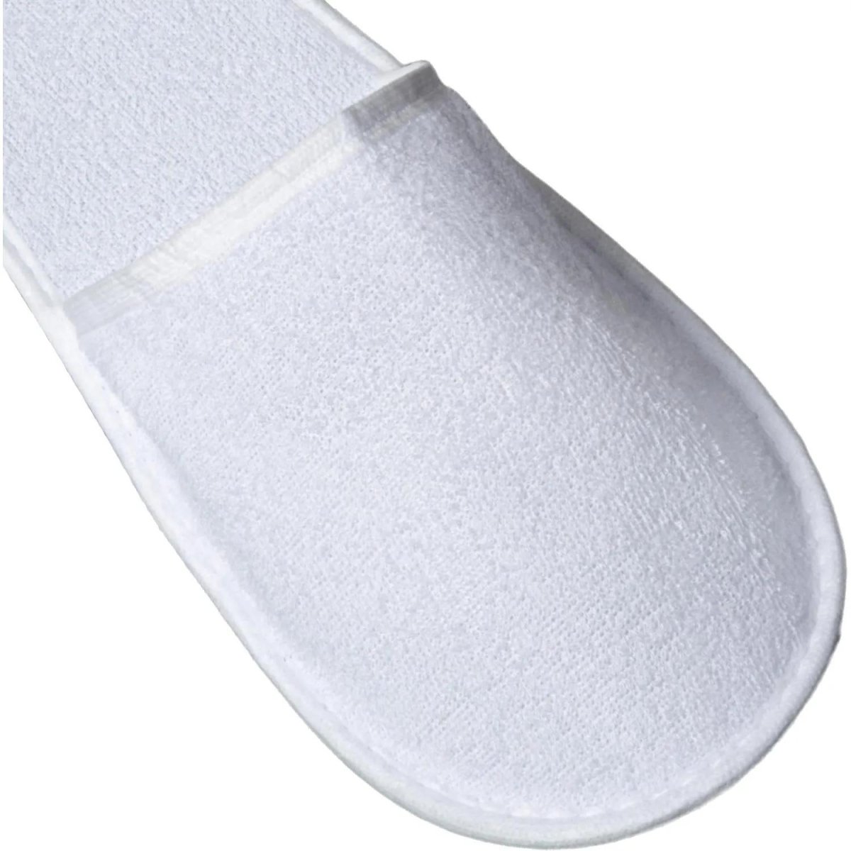 Тапочки одноразовые махровые закрытый мыс белые 100 пар