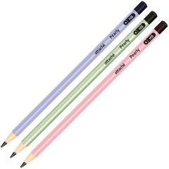 Карандаш чернографитный Attache Pearly, круглый, б/ласт, ассорти