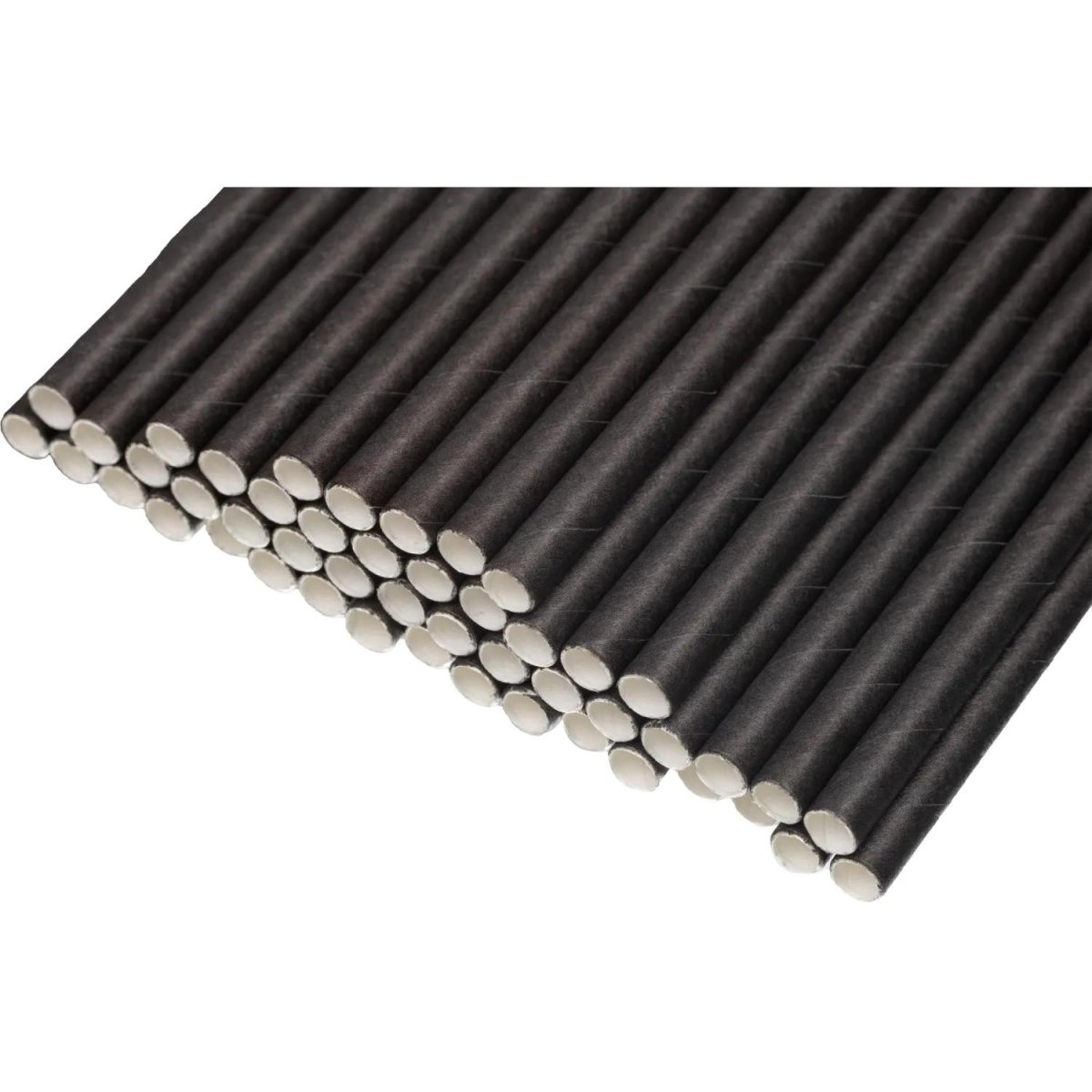 Трубочки для коктейля  бумажная чёрная 197мм, d-6мм, 2500шт/кор