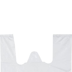 Пакет-майка ПНД 25+12х45 12мкм, белый 100 шт/уп