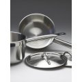 Сотейник с крышкой LUXSTAHL две ручки 6,3л нерж.сталь d=24см h=14см, кт1746