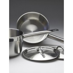 Сотейник с крышкой LUXSTAHL две ручки 6,3л нерж.сталь d=24см h=14см, кт1746