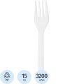 Вилка одноразовая белая ПП 150 мм 3200 шт/кор