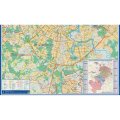 Карта настенная Москва современная 1:26 тыс., матовая ламинация