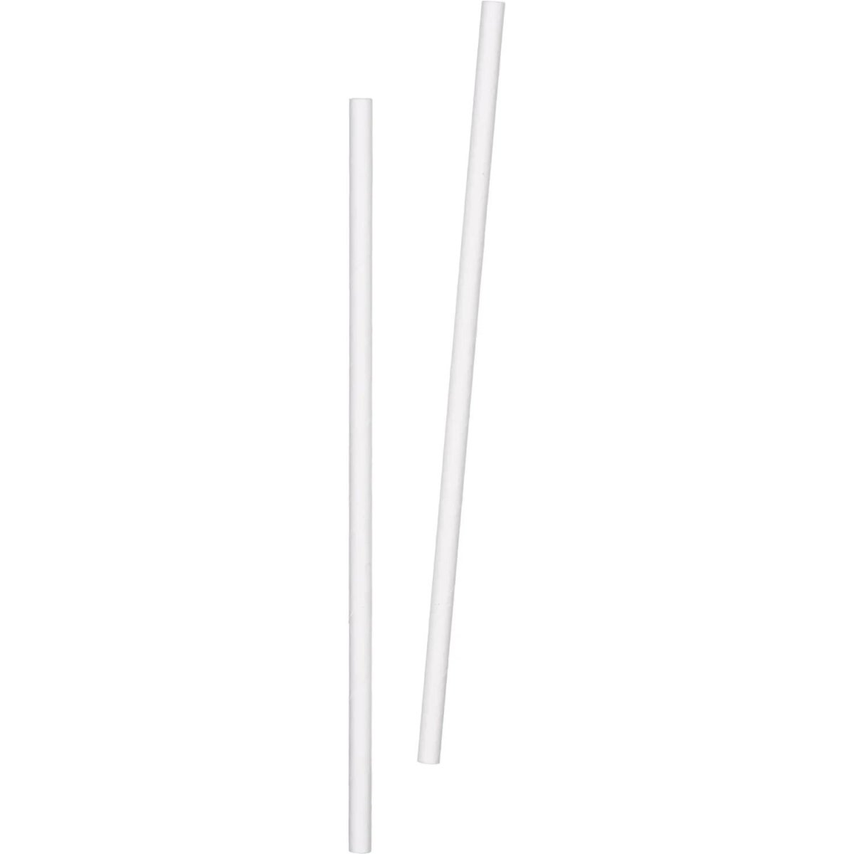 Трубочки для коктейля  бумажная белая 197мм, d-6мм, 2500шт/кор