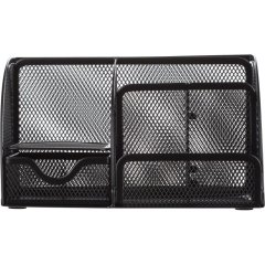 Подставка-органайзер 7отд 125x220x140мм с выдв.ячейкой металл сетка черн