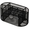 Подставка-органайзер д/канц.мелочей Комус 9отд мет сетка 220х110х105мм черн