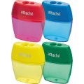 Точилка Attache, 2 отверстие, с контейнером, в ассорт