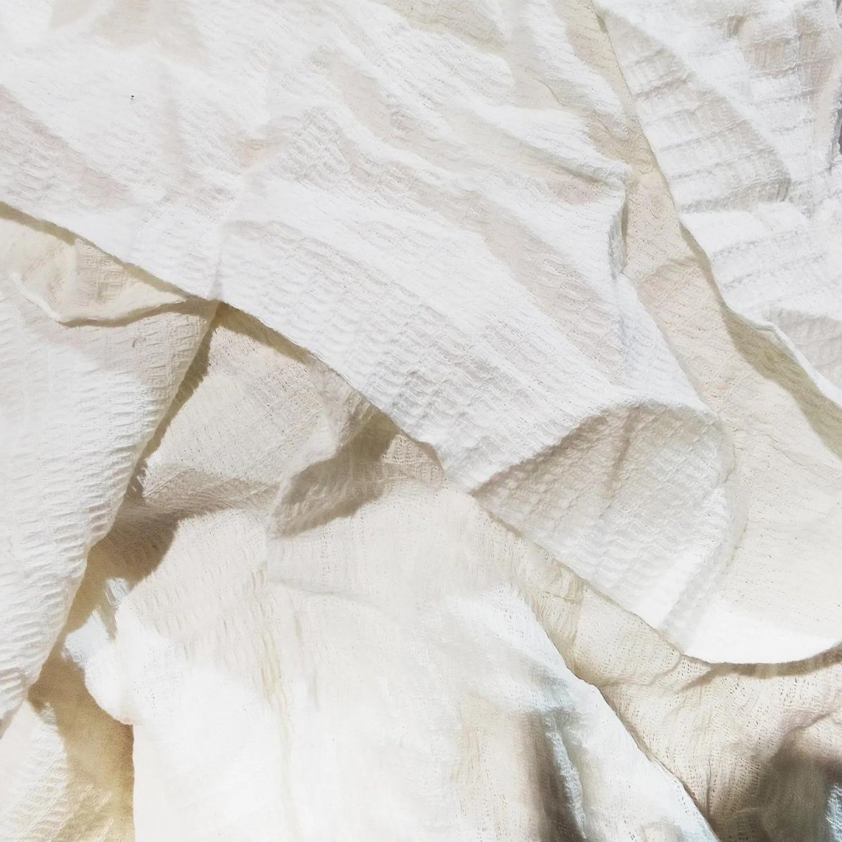 Ветошь лоскут вафельного полотна отбеленный, 10кг/уп