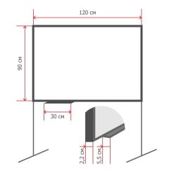 Доска магнитно-маркерная(бел)/пробковая Attache Twist 90х120 вращ.,ролики