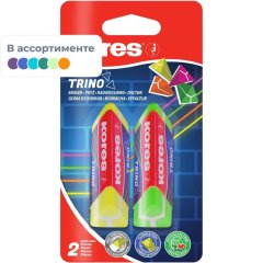 Ластик Kores треугольный неон 1/2 шт., блистер в ассортименте