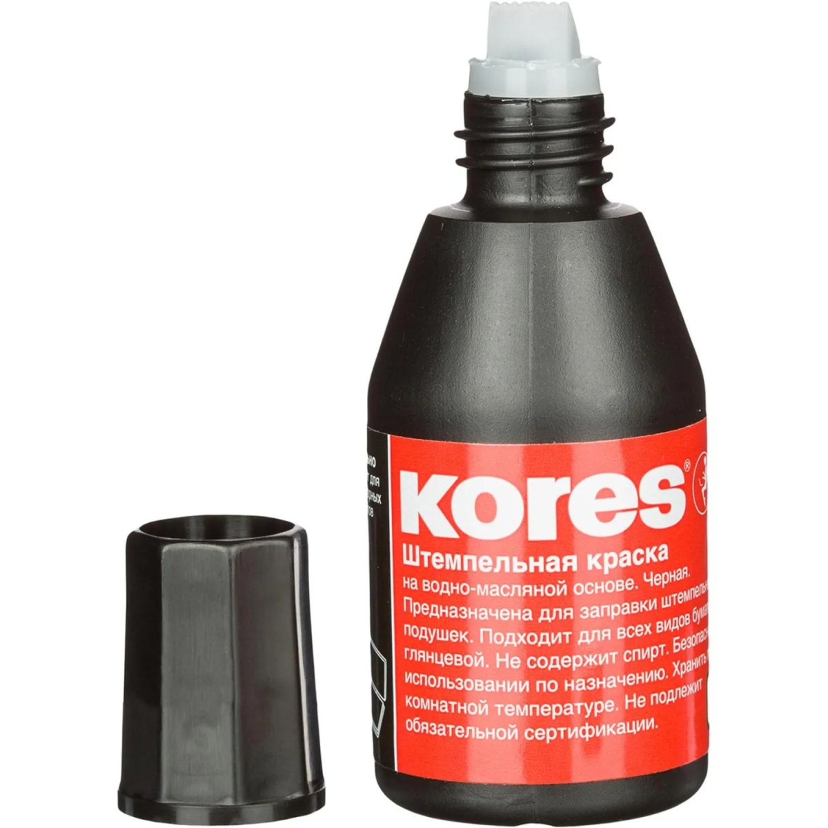 Краска штемпельная KORES черная 71338 ев/эт