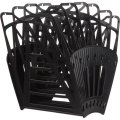 Лоток вертикальный, веер 6отделений, 7секций, черный